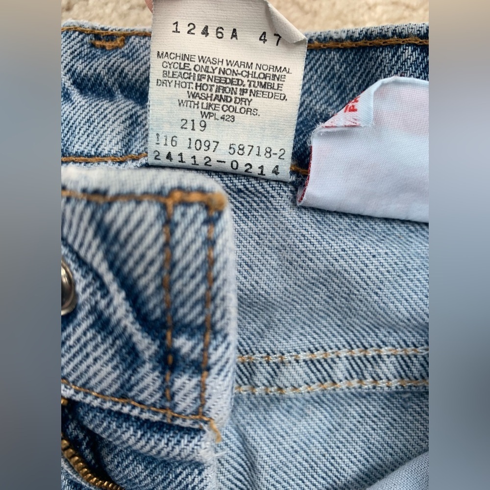Vintage Little Levi’s Size 7 Orange Tab 550 Denim Jean Shorts - Picture 4 of 8